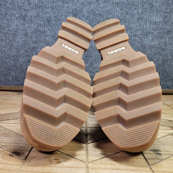 Sorel Joan of Arctic Wedge III Boots Womens 10 Ash Brown Leather Chelseaβ Bootie - Picture 8 of 10